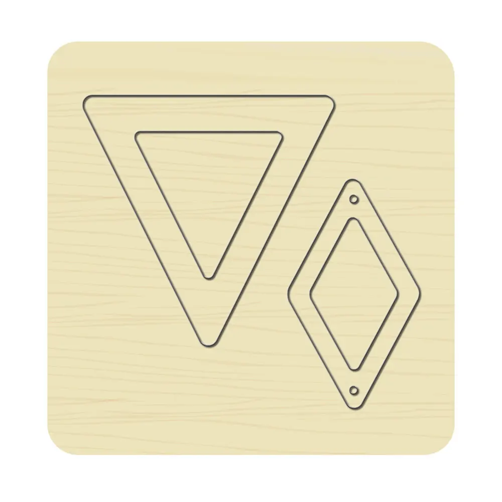 

Wood Cutting Dies with Steel for DIY Scrapbooking/Photo Album Decorative Embossing DIY Paper Card Triangle & Rhombus