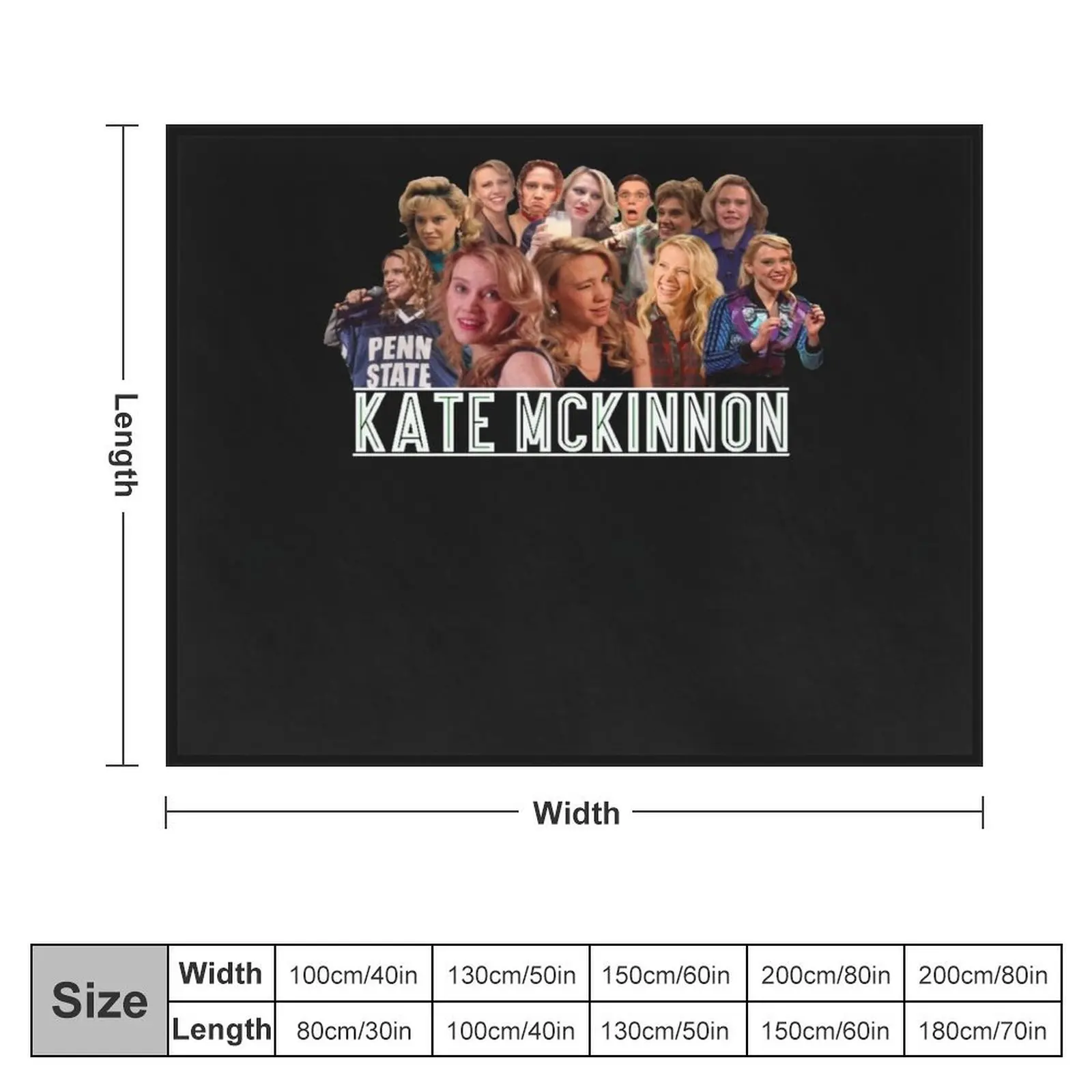 Kate Mckinnon 8 Tee Shirt Throw Blanket funny gift Beach Blankets