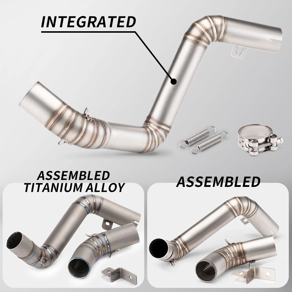 ل DUKE 200 DUKE 250 DUKE 390 2012-2017 دراجة نارية العادم نظام كامل كاتم صوت الأنابيب الأوسط #4