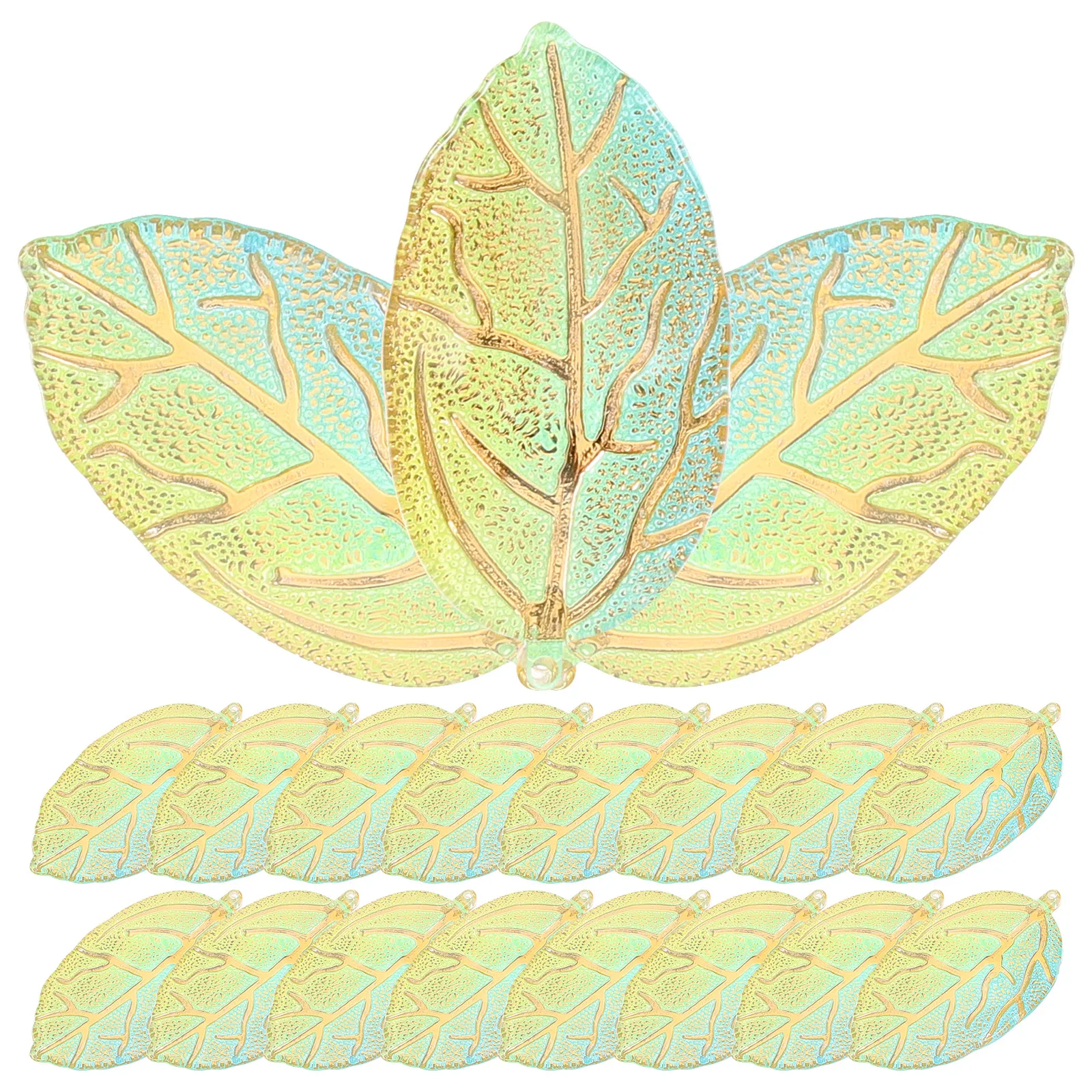 

20 Pcs Charms Aesthetic Acrylic Pendant Jewelry Leaf for Making DIY Accessories Bead