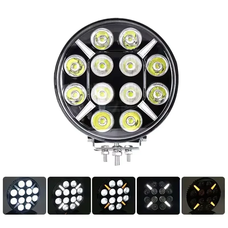 

12V 24V Round 9 Inch Work Light 120W Offroad Led Driving Super Bright White / Yellow DRL Spot Lights for Truck Off-road ATV UTV