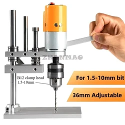 DIY mini table drill JM802 woodworking drilling PCB drilling 775 motor mini jade desktop mini drill