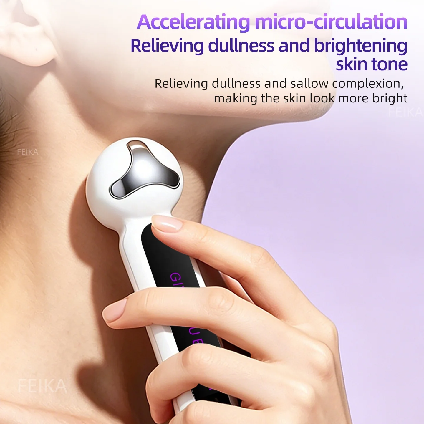 V-Face Lifting EMS Microcurrent Device with Heating Patting Massage Reduce Sagging Skin Fine Lines Face & Neck Lifting Massager