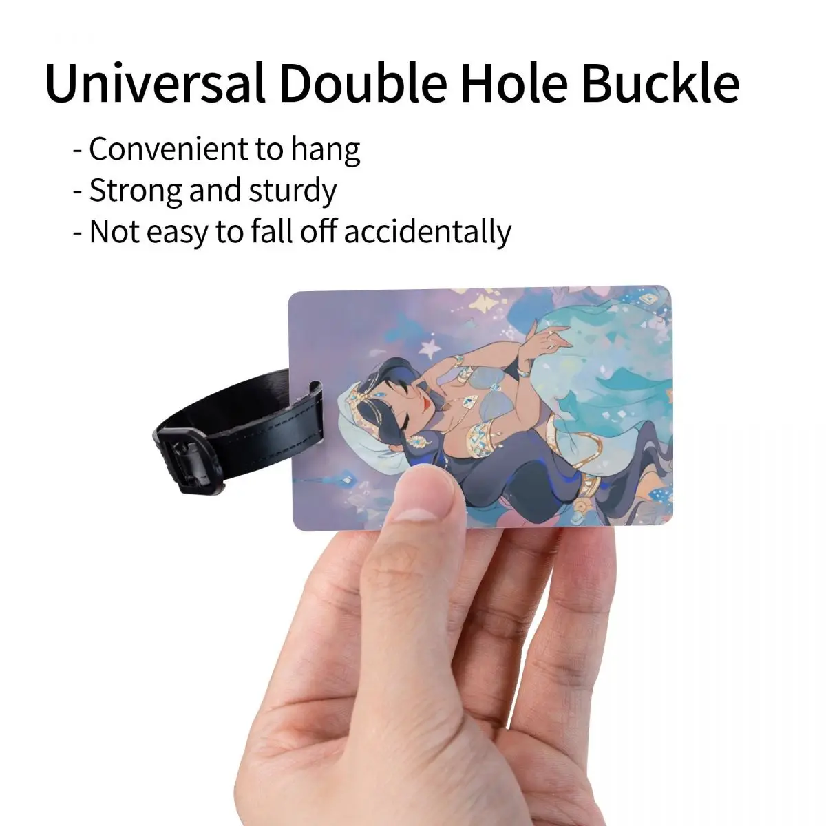 Custom Princess Jasmine Luggage Tag Privacy Protection Cartoon Aladdin Baggage Tags Travel Bag Labels Suitcase