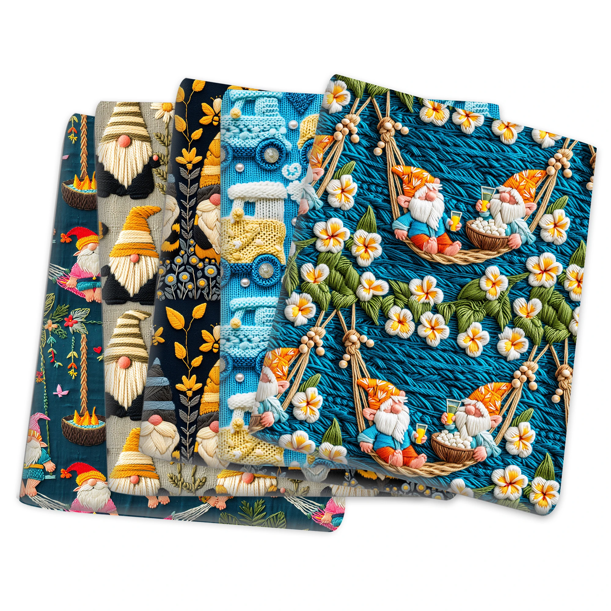 50*145cm Gnome 3D Imitation Printed Polyester/Pure Cotton/Satin Fabric Patchwork Sewing Quilt Fabric Needlework Cloth