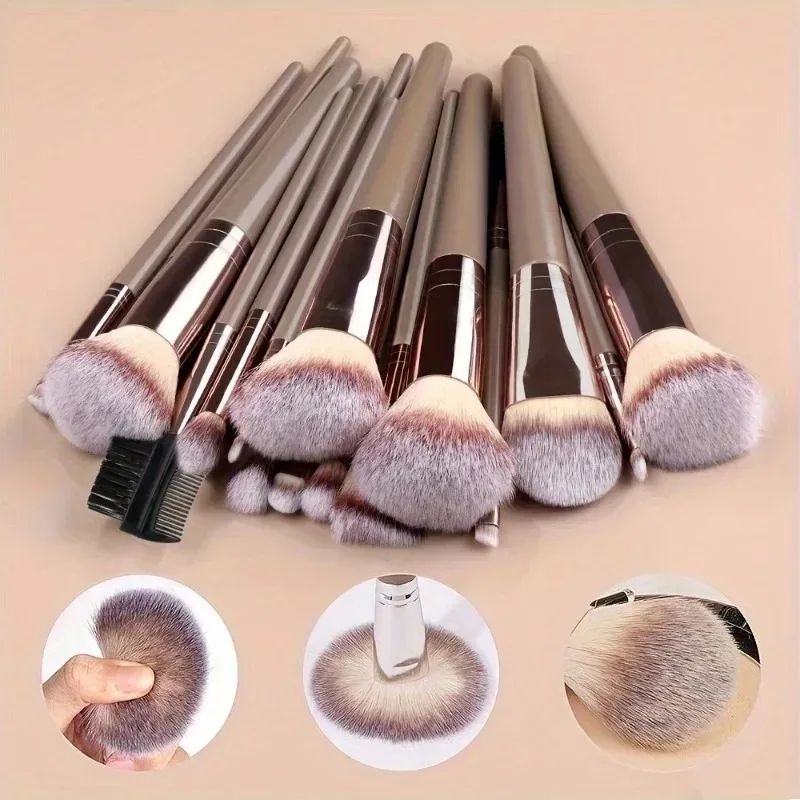 10/15Pieces one pack of champagne gold makeup brush set professional makeup brush set