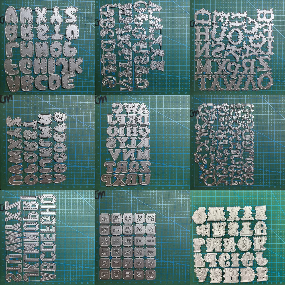 Metalowe matryce do wycinania liter Szablon Szablon Wycinanie Scrapbooking Wytłaczanie Matryce Dekoracja Artystyczna Rzemiosło Nóż Forma