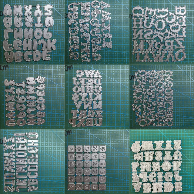 Metalowe matryce do wycinania liter Szablon Szablon Wycinanie Scrapbooking Wytłaczanie Matryce Dekoracja Artystyczna Rzemiosło Nóż Forma