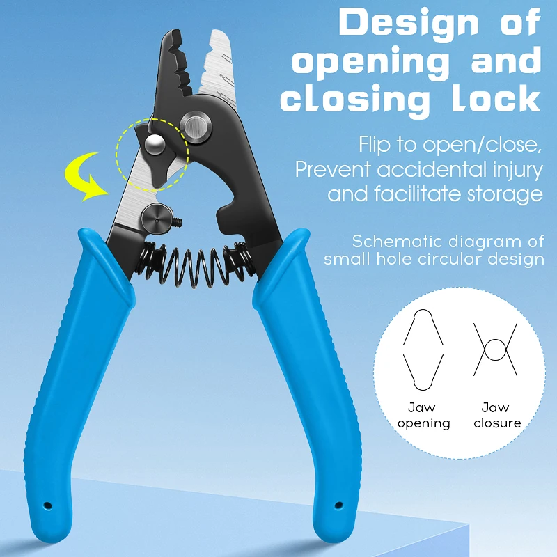 Drie-poort Fiber Striptang Optische Vezel Stripper FTTH Tool Glasvezeldraad Stripper