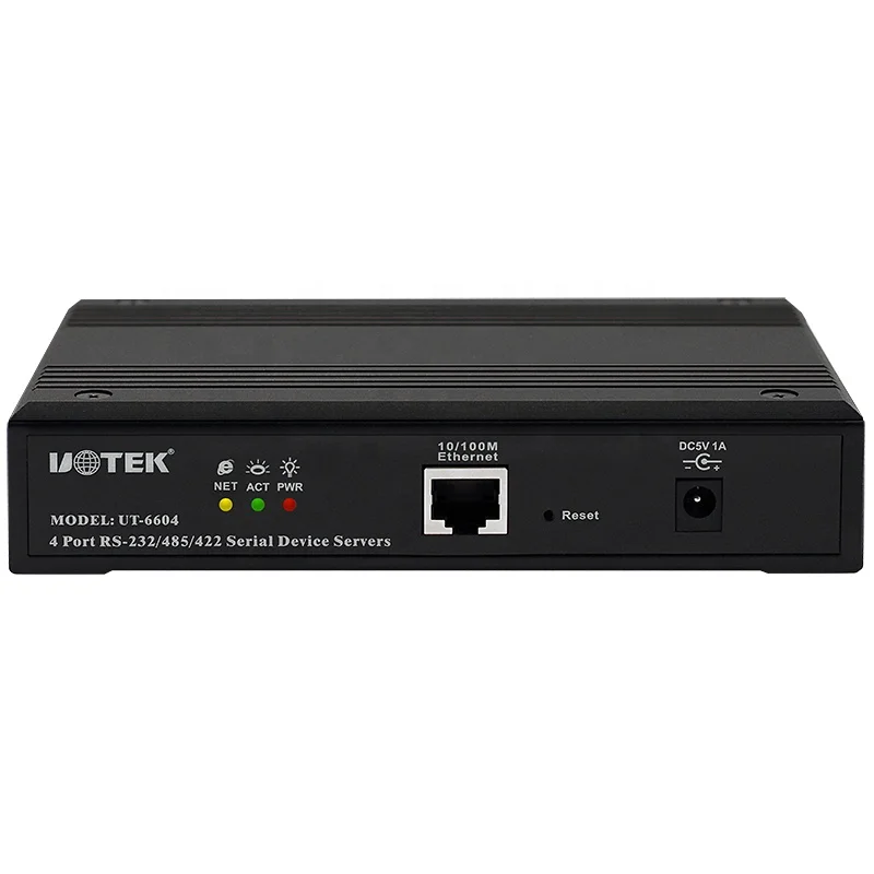 UT-6604 4 Ports RS232 RS485 RS422 To Ethernet TCP/IP Converter Serial Device Server
