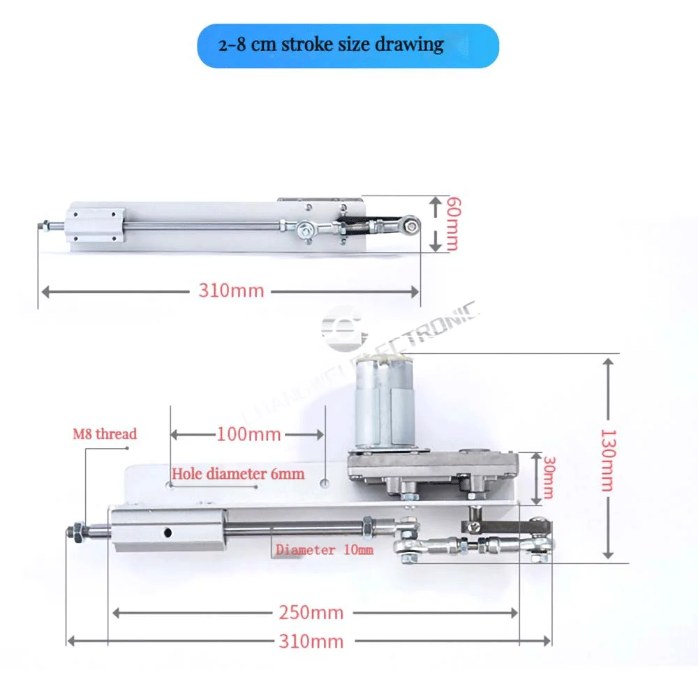 Telescopic Linear Actuator DC 12V/24V Metal Reduction Motor DC Linearly Motor Reciprocating Sex Mechanical Machine DIY Sex Toys