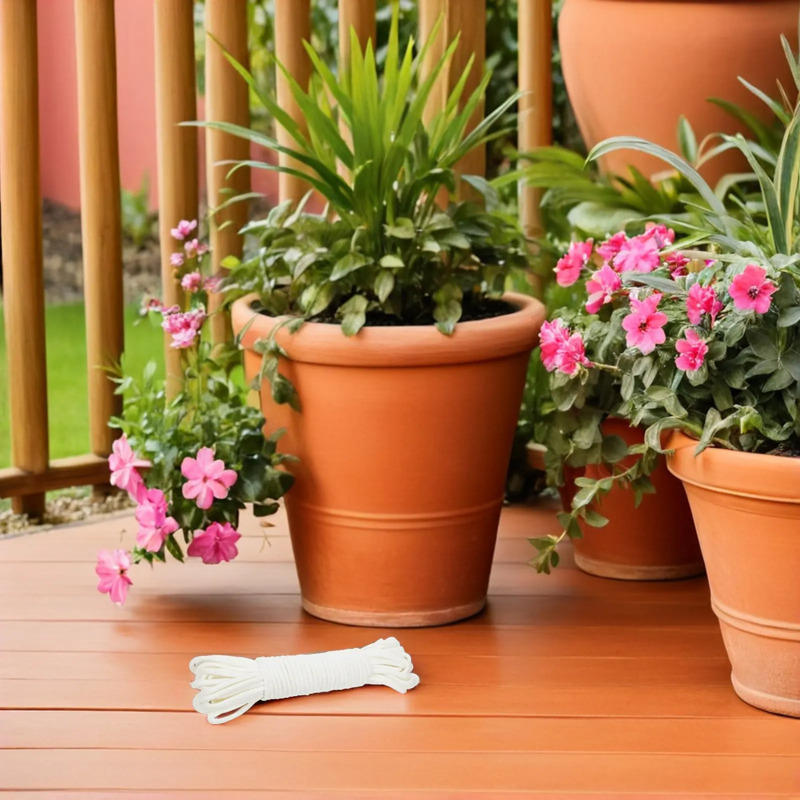 2 Pcs DIY Self Watering Planter Wick Holiday Waterer Hydroponic Wicking Cord Cotton Rope for Indoor System White Garden
