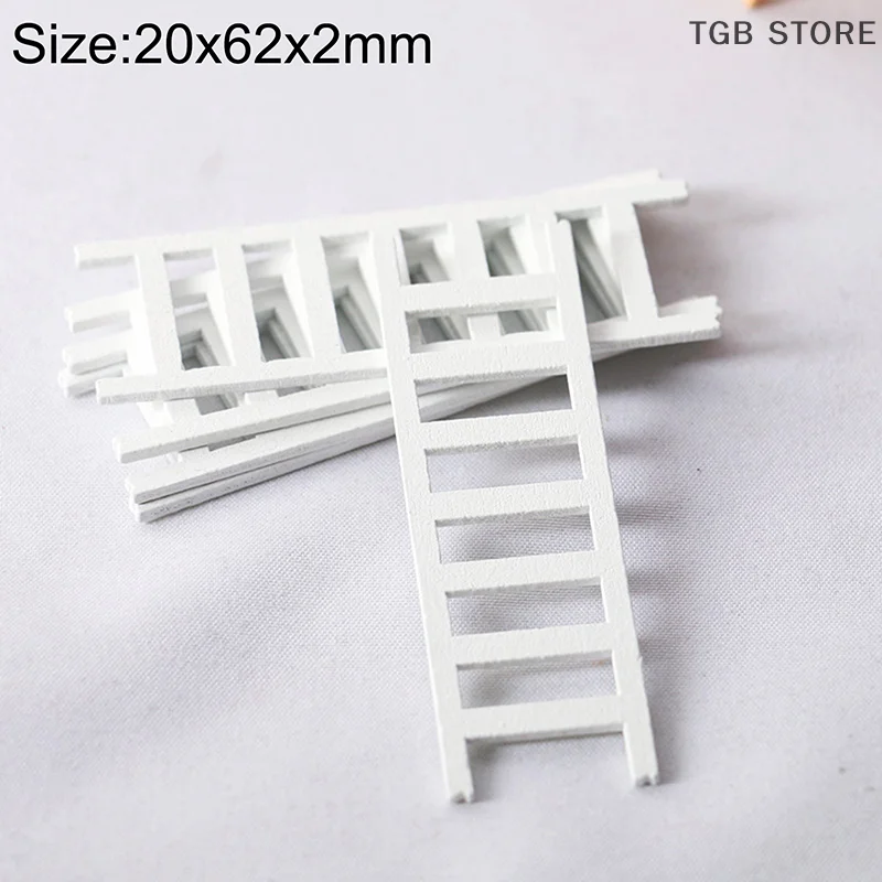 5 قطعة سلم خشبي 1:12 دمية أثاث مصغر ديكور المنزل