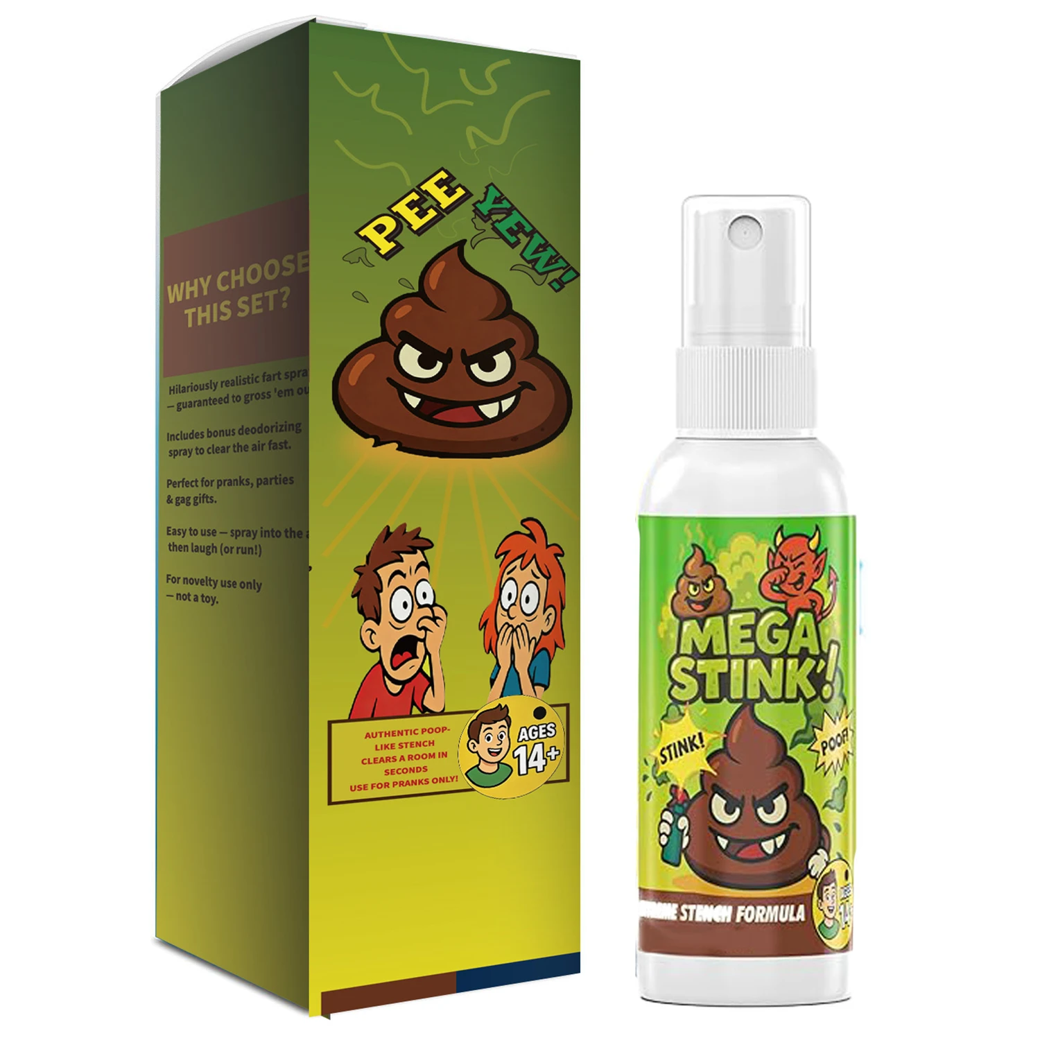 Stinkspray für Scherze, Hochwirksamer Echter Stinkspray, Schnelle Geruchsbeseitigung, Urkomischer Scherzartikel für Partys, Erwachsene, Büro-Kaos, Nicht Giftig – Detail 8