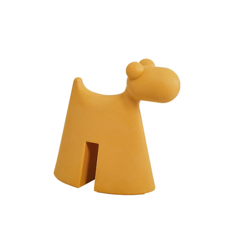 

Nordic household cartoon creative children's low stool cute plastic puppy stool simple living room animal stool
