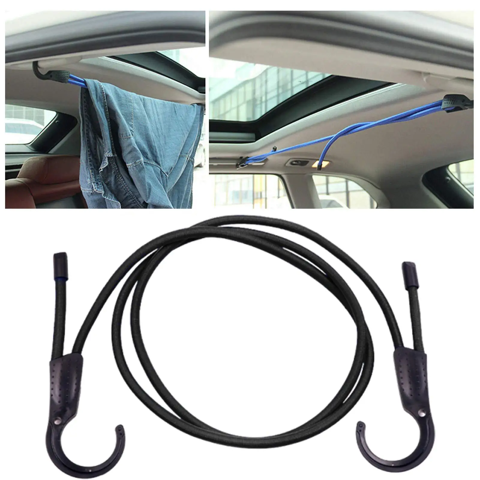 Travel Clothesline Clothes Hanger Rope Stretch Laundry Line Elastic Cord Reusable Clothing Line for Hotel Room Indoor Outdoor