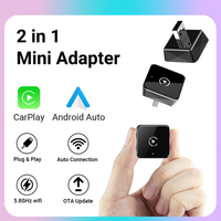 Kebidumei Wireless Android Auto Adapter Wired to Wireless Carplay 2in1 Smart AI Box Plug and Play  For Car With Wired CarPlay