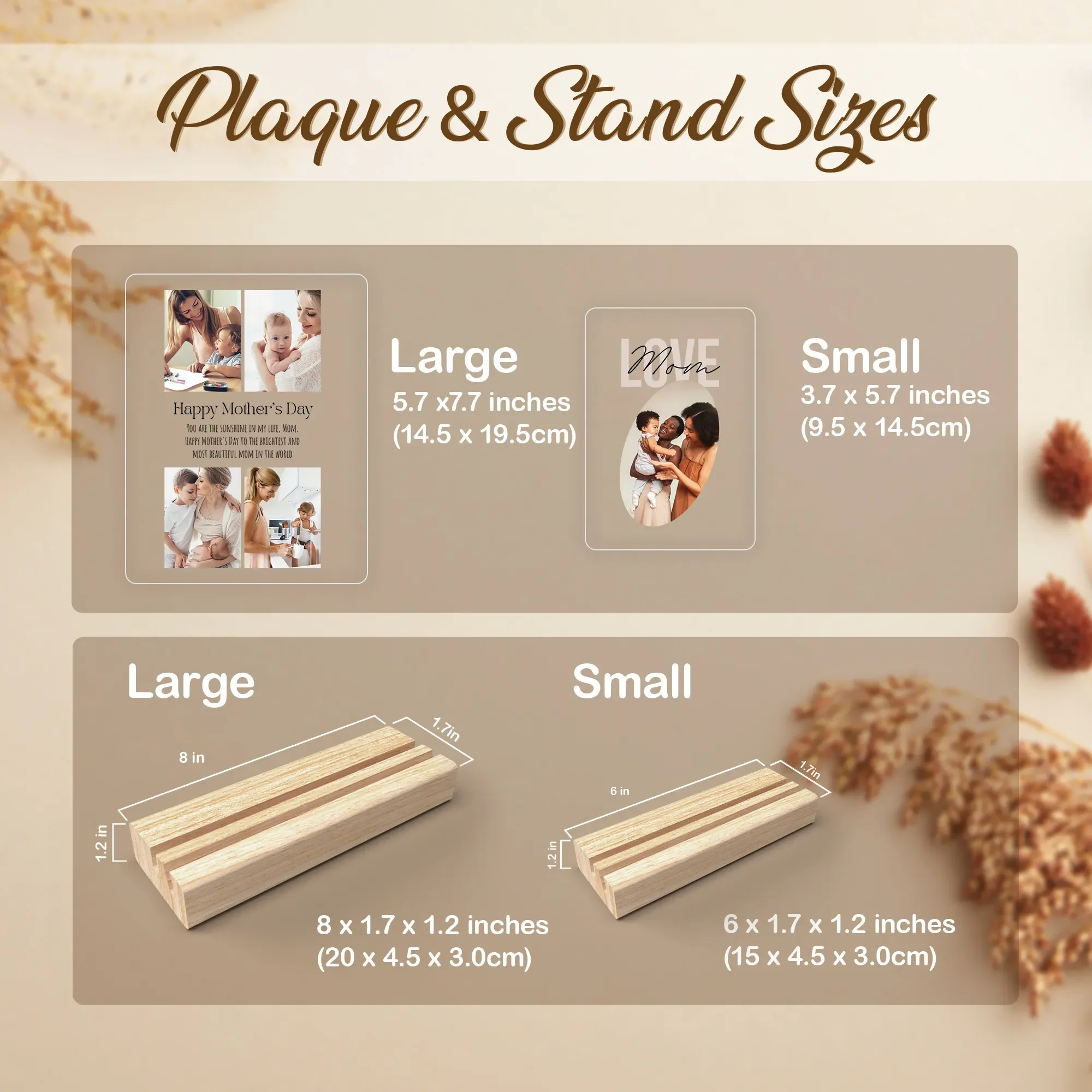 Personalized Mother Photo Couple Collage for Women Men Mom Home Customized Name Memory Picture Plaque Wooden Stand Birthday Gift