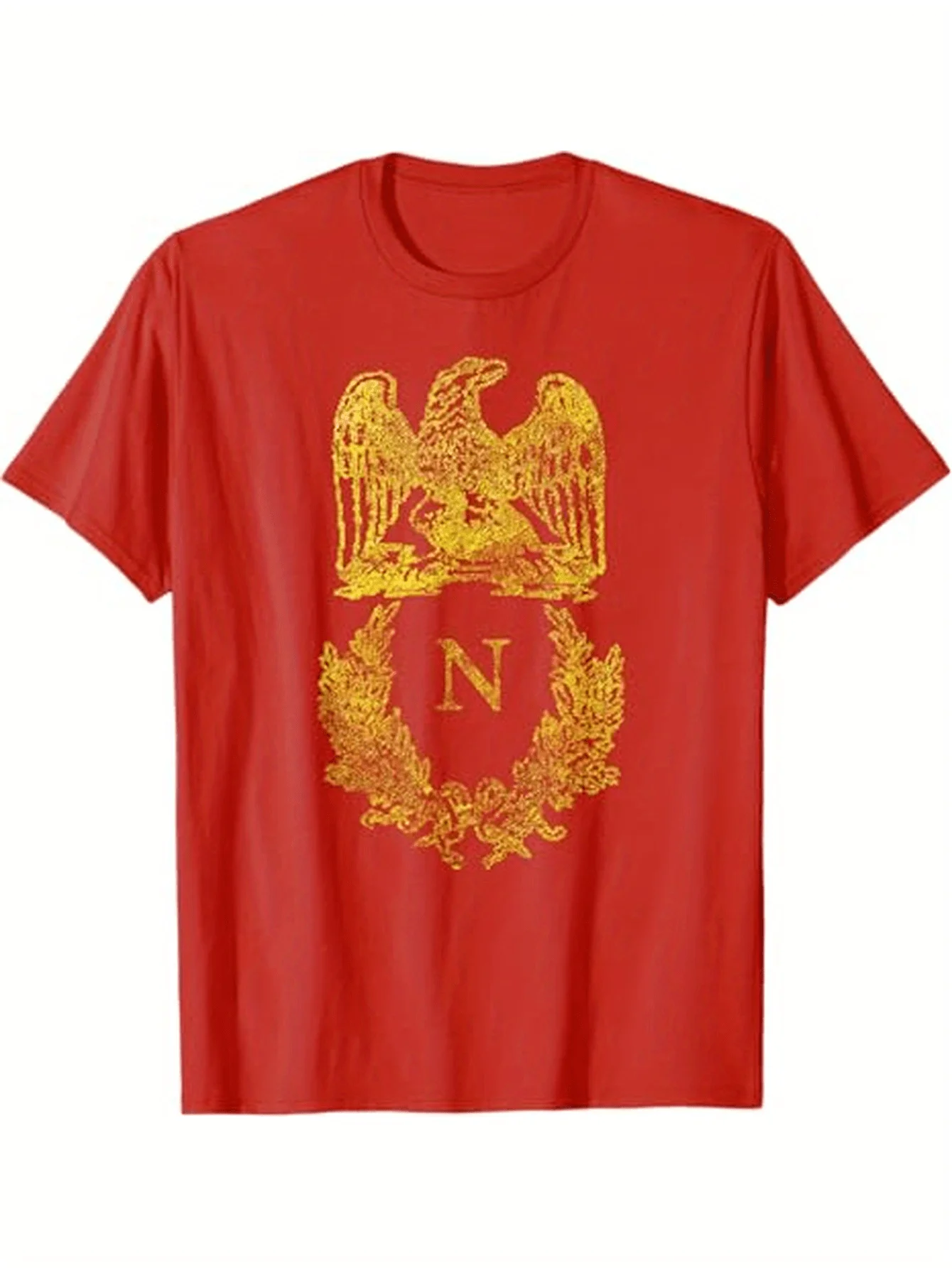 Napoleon Bonaparte Eagle Emblem Badge T-Shirt 100% Cotton O-Neck Short Sleeve Summer Casual Mens T-shirt Streetwear