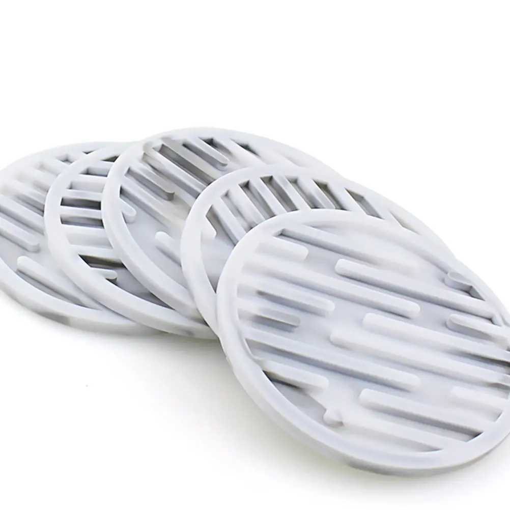 

2 pcs Silica Gel Coasters Thick Round Cup Mats Anti Skid Water Resistant Easy Clean Non Slip Patterned Kitchen Home Table