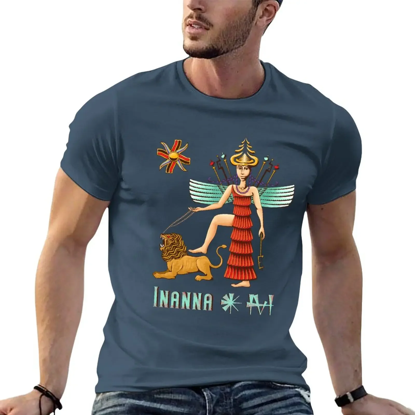 New Inanna T-Shirt man clothes cute  oversized t shirt men