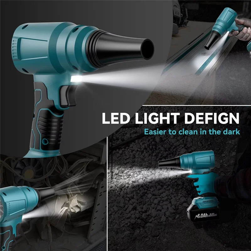 

ABGH-For 18V Cordless Dust Blower Battery, Brushless Motor Compressed Air Dust Collector Handheld Power Tool
