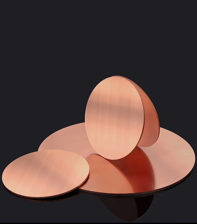 Copper Round Plate T2 Copper Disc CMC Metal Dia 30mm 31mm 32mm 33mm 34mm 35mm 45mm~50mm Circular Sheet Thickness 0.1mm-5mm