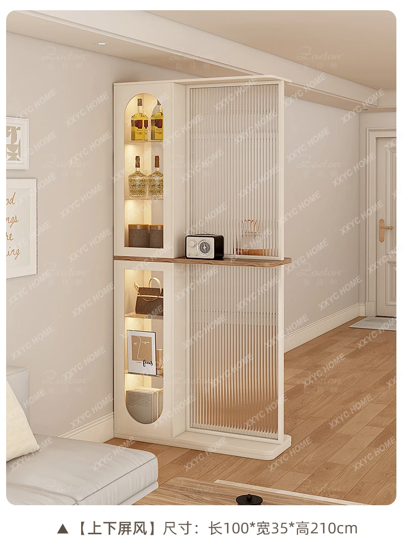 

XX screen partition living room new entrance foyer cabinet solid wood storage cabinet double-sided sofa blocking cabinet