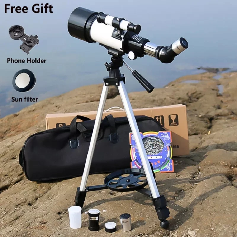 Professional Astronomical Telescope 40070 HD High Magnification With AstroSolar For Stargazing Watching Moon Gifts