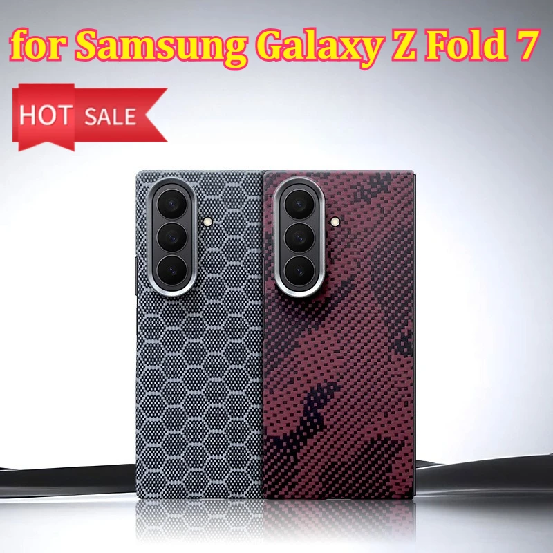 

New Aramid Magnetic Real Carbon Fiber Case for Samsung Galaxy Z Fold 7 Cover Ultra-Thin Lightweight Armor Protective