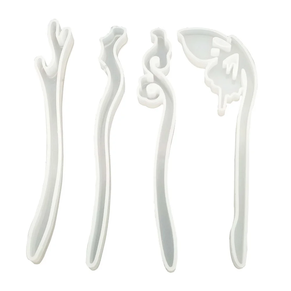 

8 Pcs Hairpin Mold Stick Jewelry Epoxy Making Manual Silicone Glue Molds Accessories