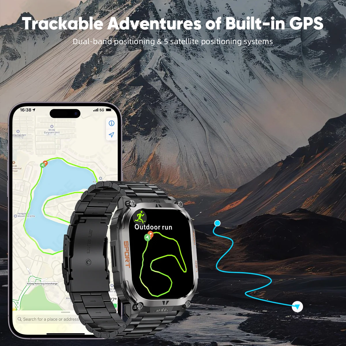 Lige novo relógio inteligente para homem 2.01 "hd smartwatch monitor de sono freqüência cardíaca à prova dwaterproof água esportes fitness relógios inteligentes para android ios