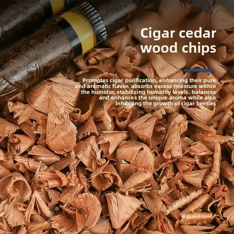 

Spanish Cedar 50g Wood Chips Natural Moisturizing Cigar Humidor Cigar Lovers Premium Fresh-Keeping