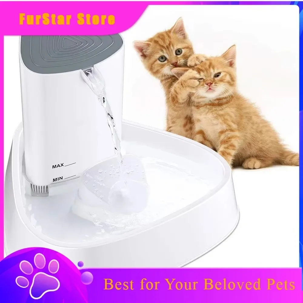 FurStarELSPET Cat Fountain 1.5L/3L Drinking Automatic Pet Water Bowl LED Lighting Dispenser Dog Cat Health Caring Water Feeder