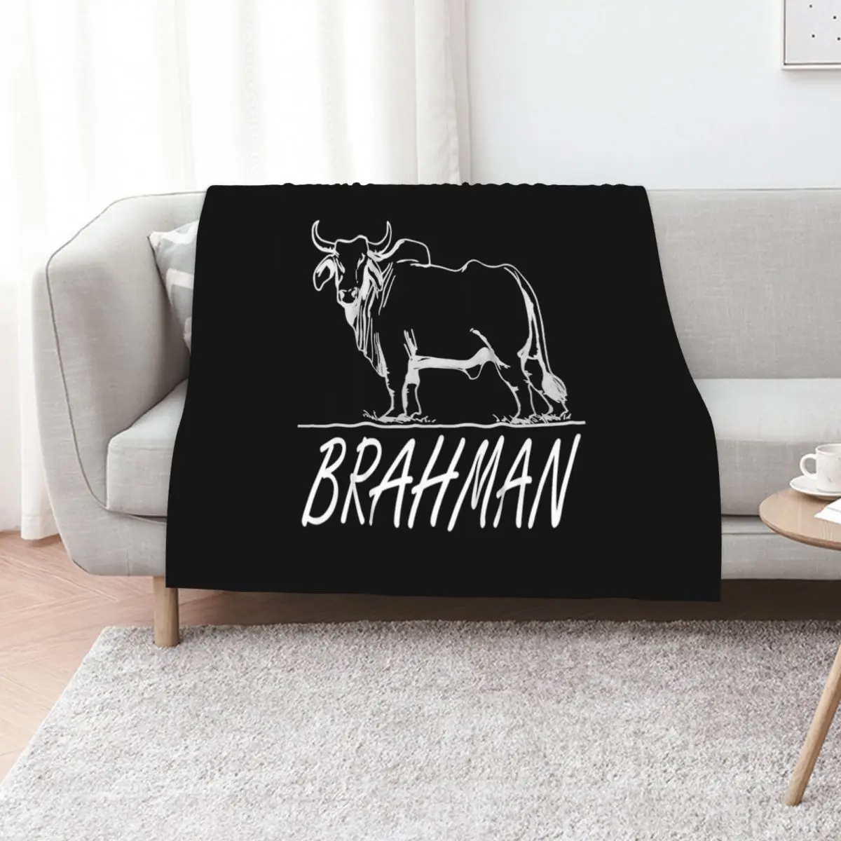 Zebu Cattle, Brahma Bulls, Brahman Cow Milk Yield.png Throw Blanket Hairys Bed Flannels Blankets