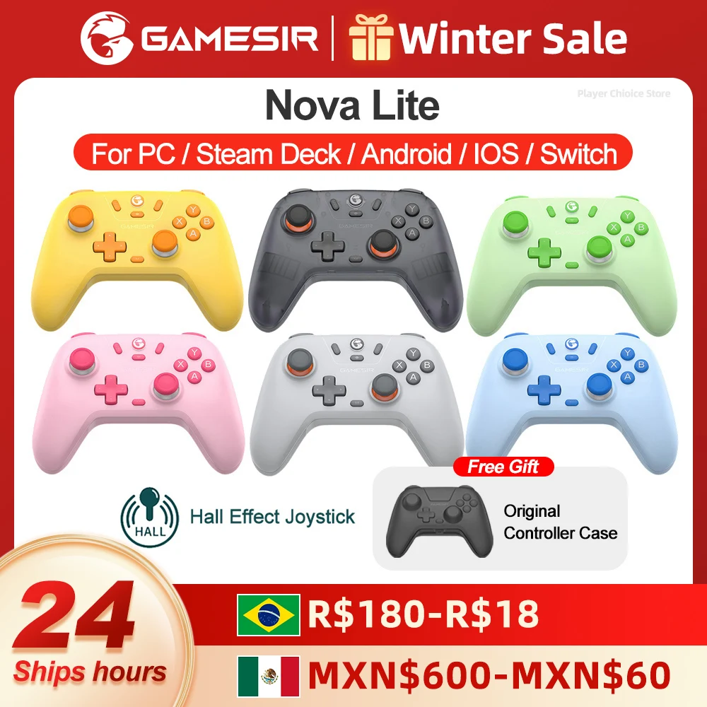 Gamesir Nintendo Switch Controller Gamepads PC Nova Lite Controle  for Steam Android iOS Phone Bluetooth Hall Effective Joystick