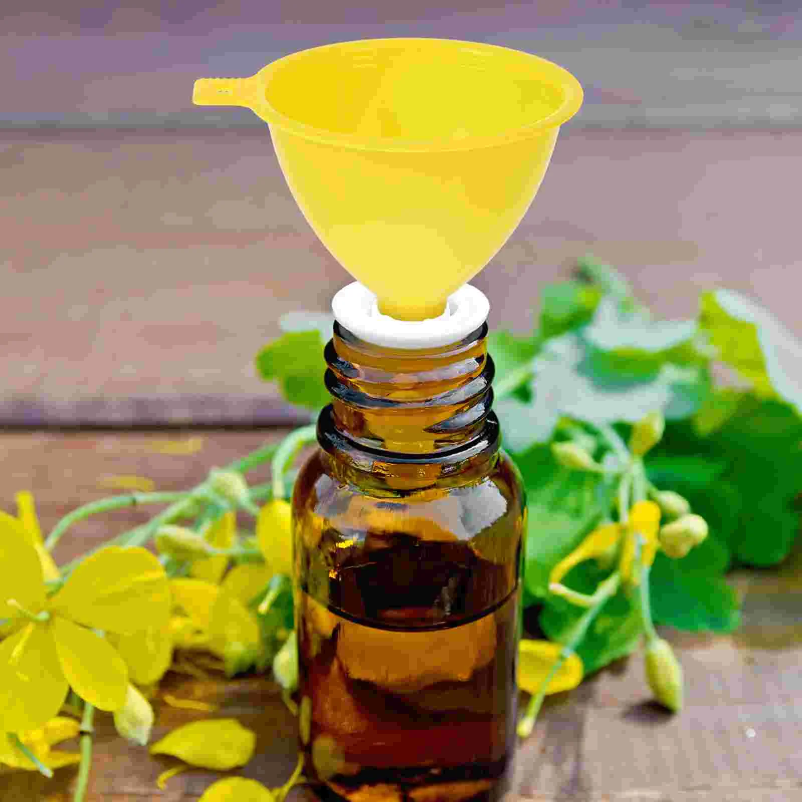 10 Pcs Plastic Funnel Smooth Surface Disposable Mini Filter Laboratory Kitchen Funnels Filling
