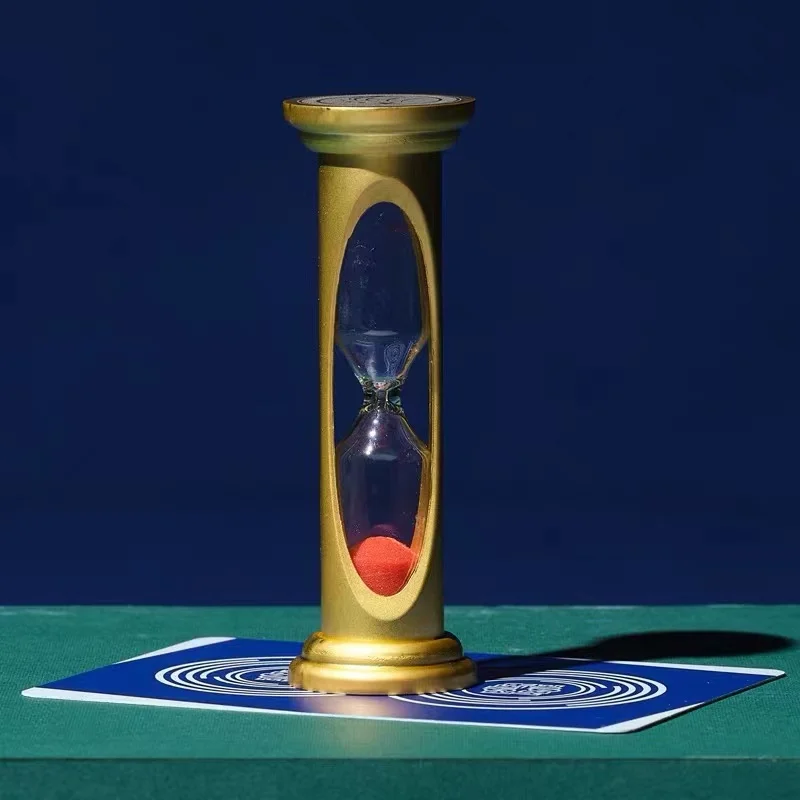 30 Seconds Hourglass Sand Watch Poker Sandglass Sand ClockSand Timer Hour Entertainment Metal Hourglass Timer Press Cards