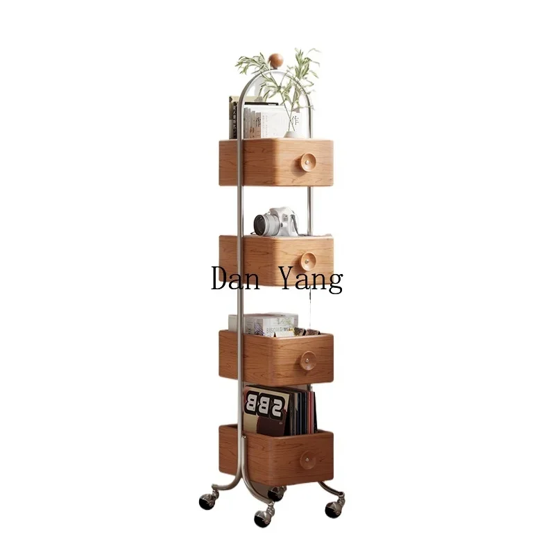 

Cyh floor-to-ceiling multi-layer bookshelf cherry wood removable corner locker storage