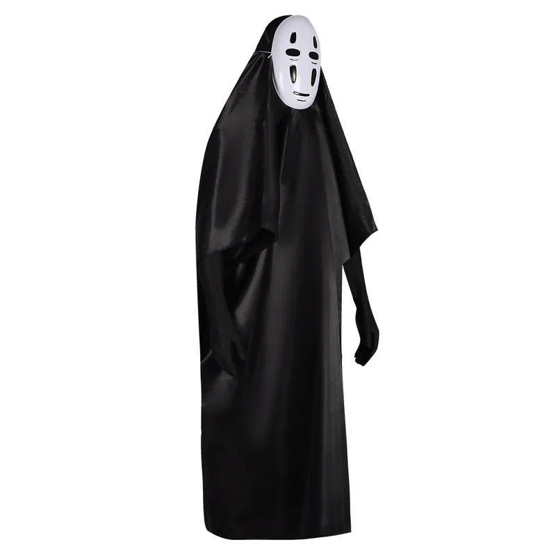 Popular Halloween Anime Carnival Party Adult Clothing Japanese No Face Man Cosplay Costume Unisex  Including Ghost Mask Gloves