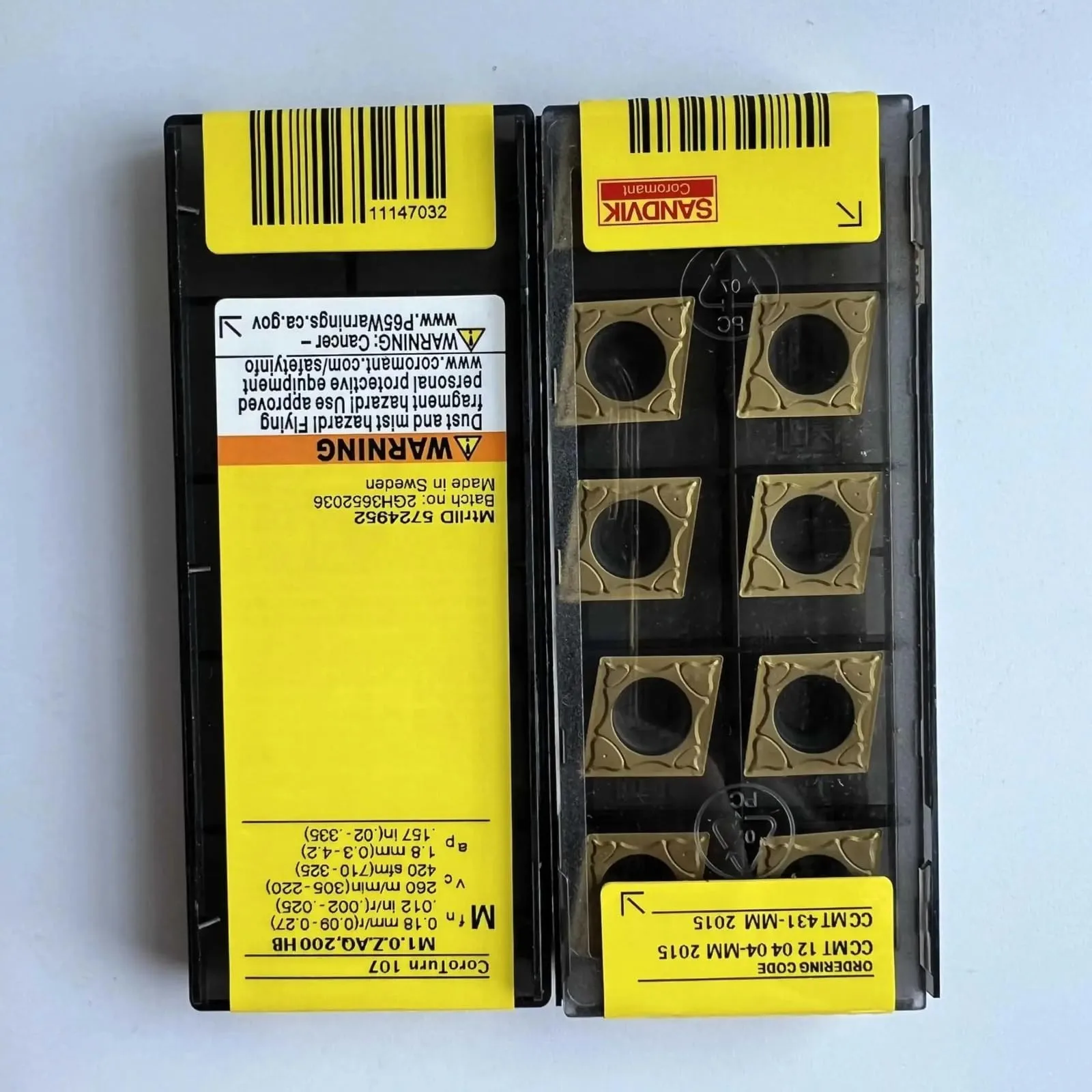 

Original SANDVIK / CCMT120404-MM 2015 / Hard alloy CNC Blade 10 Pcs