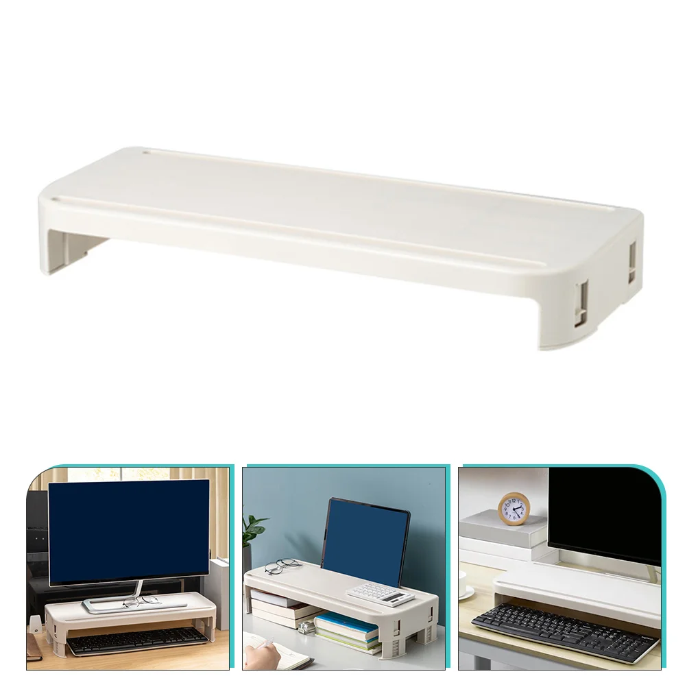

Plastic Computer Heightening Stand Monitor Lifting Racks Storage Rack Office Home Compact Size Strong Resistance Comfortable