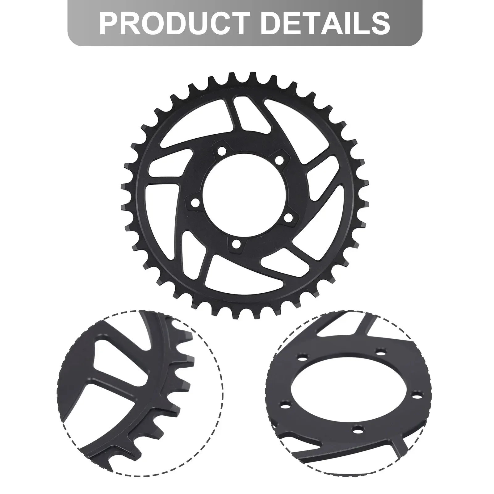 

Electric Bike Ebike 36T Chainring Offset Correction For BAFANG01 02 Central Motor 36/48V 250/350/500/750w Ebike Parts