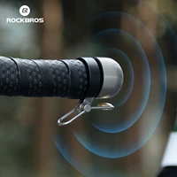 Timbre de bicicleta ROCKBROS adecuado para manillar de 22,2mm, campana de 100db, alarma de seguridad fuerte, bocina de sonido crujiente, accesorios de aleación de cobre