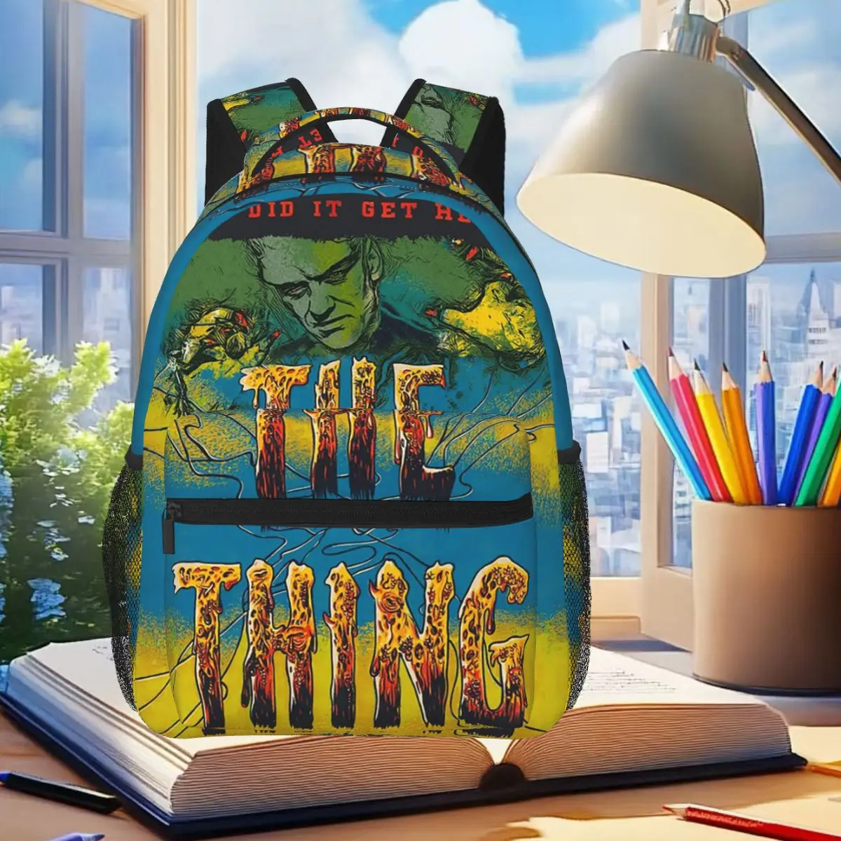 Horror Movie The Thing From Another World Backpack Student Boys Girls BookBag Children School Bag Shoulder Bags for Men Women