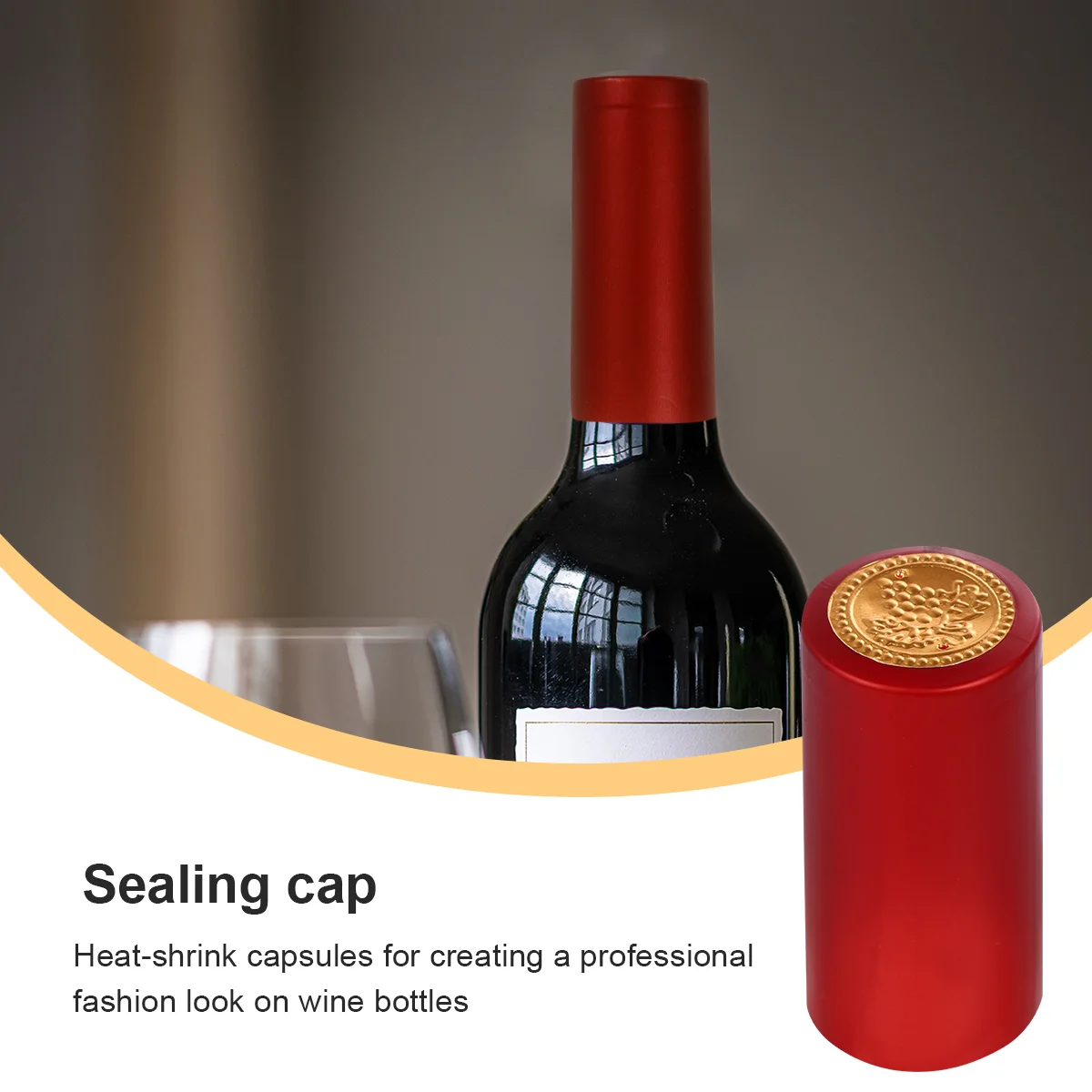 100 Pcs Red Bottle Shrink Film Bottles Sealing Plug Caps Homebrew Heat Grace Women's