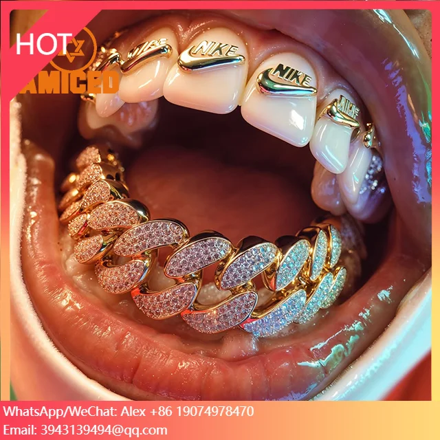 

Custom Round Cut 8 On 8 Iced Out Moissanite Diamond 925 Silver Eanmel Hop Teeth Jewelry Set Moissanite Grillz