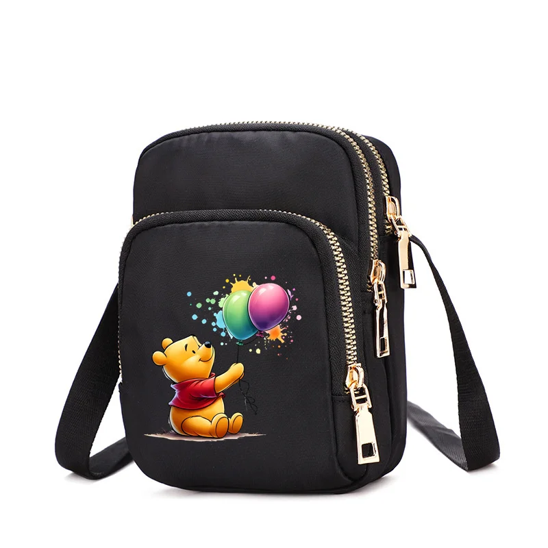 Tas wanita Mini Disney Mickey Minnie Mouse 2024, tas selempang kasual baru, tas belanja, tas Tote nilon, tas tangan bepergian wanita