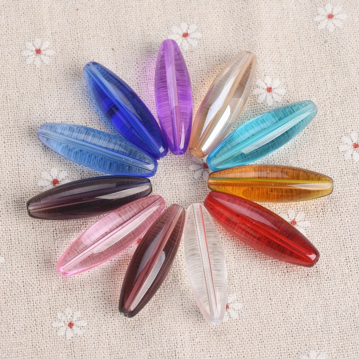 

5pcs Big Rugby Shape Oval Crystal Glass Loose Crafts Beads For Jewelry Making Findings DIY Curtain