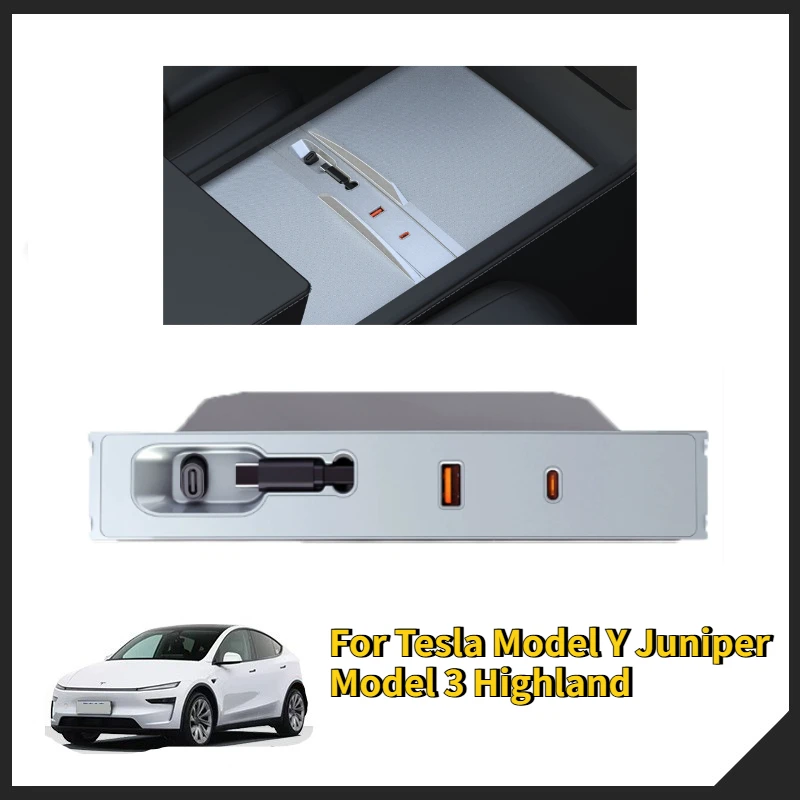 

For Tesla Model 3 Y Highland Juniper 2025 Docking Station Fast Charger Intelligent Expansion Dock Central Control Charging Shunt